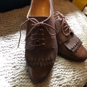 *HOST PICK* Enzo Angiolini Brown Leather Oxford Flats *NEW*
